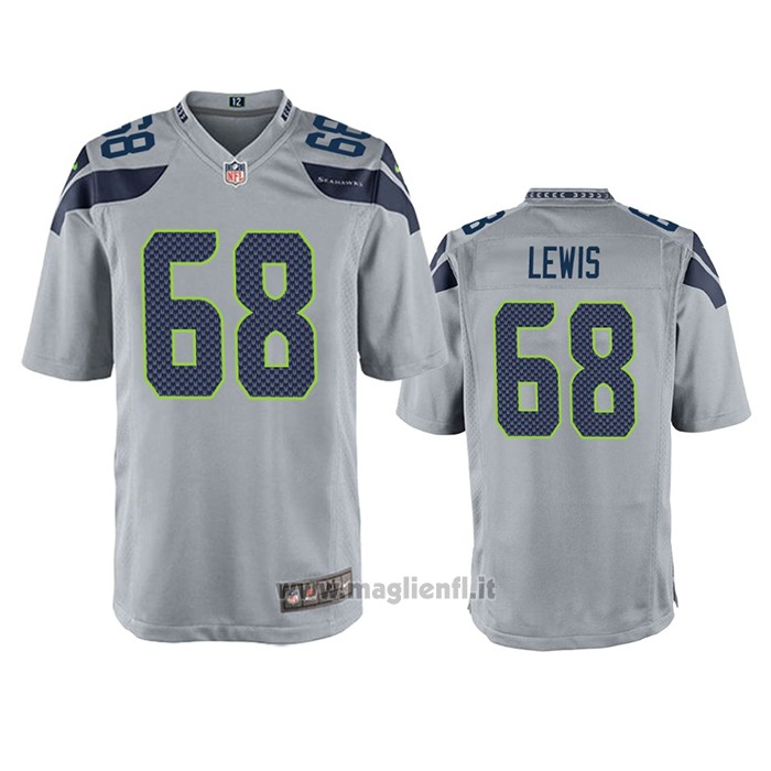 Maglia NFL Game Seattle Seahawks Damien Lewis Gray